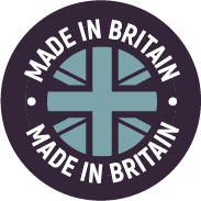 Made in Britain icon shown in Meditelle brand colours