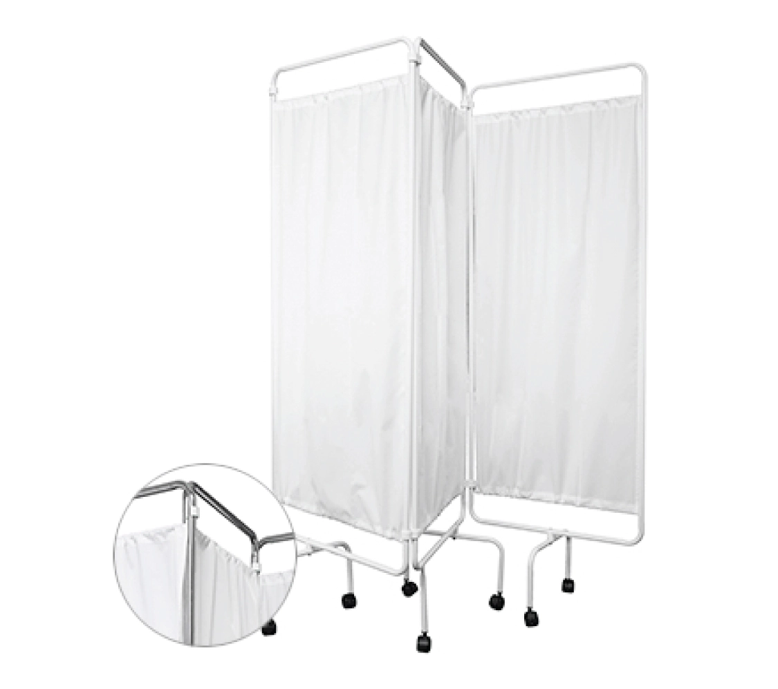 Three Fold Privacy Screens with Polyester Curtains