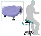 Diagram showing the tilt of our Medi Saddle Seats